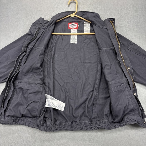 Steelguard Pro FR‎ Jacket Mens S Blue Flame Resistant Work Coat Full Zip/snap - Picture 5 of 15